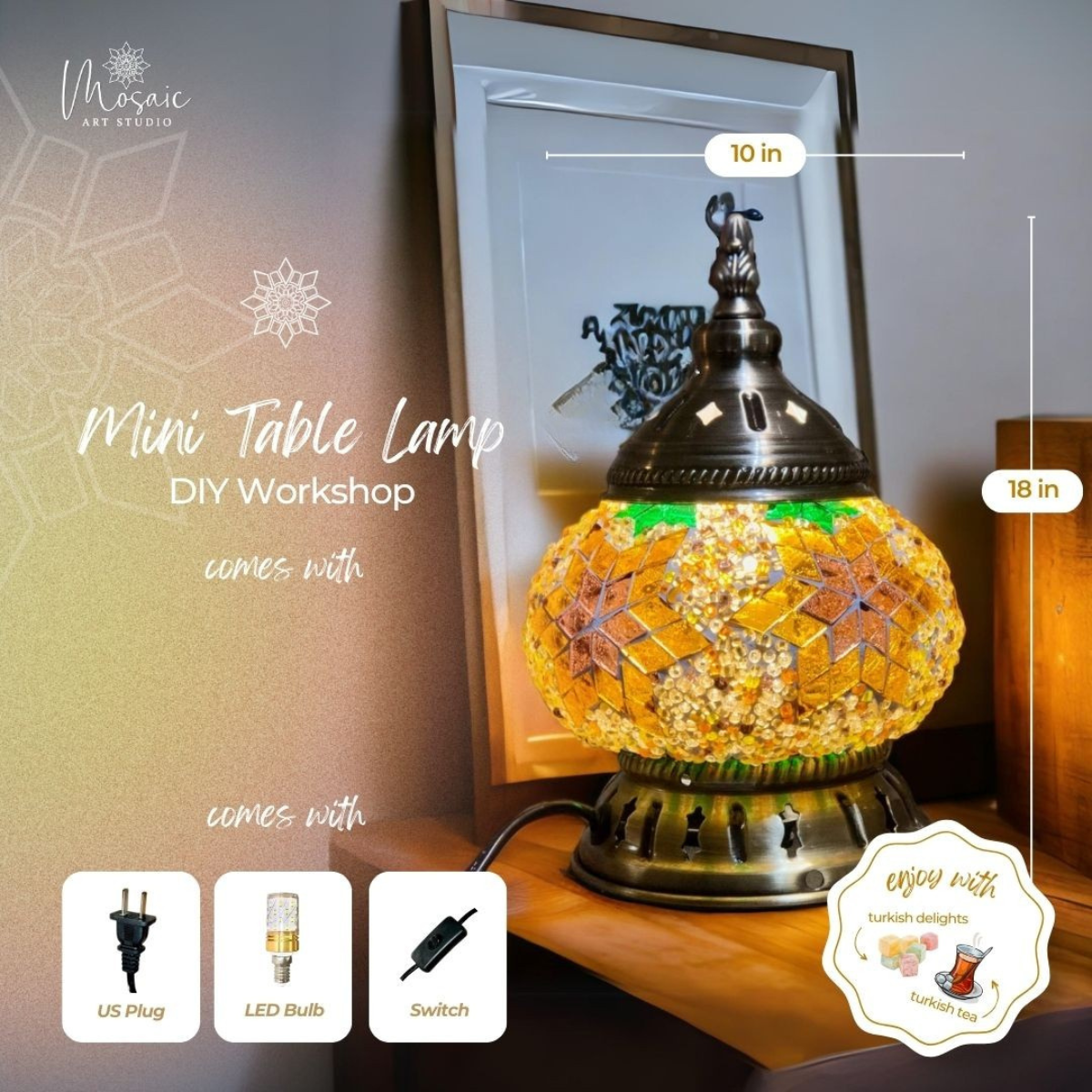 DIY Turkish Mosaic Lamp Workshop – Victoria, BC