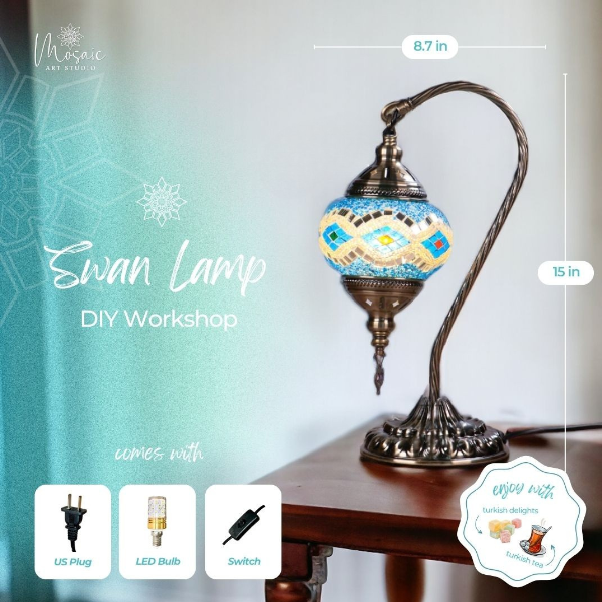 DIY Turkish Mosaic Lamp Workshop – Victoria, BC