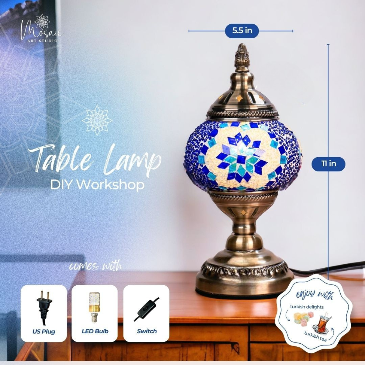 DIY Turkish Mosaic Lamp Workshop – Victoria, BC