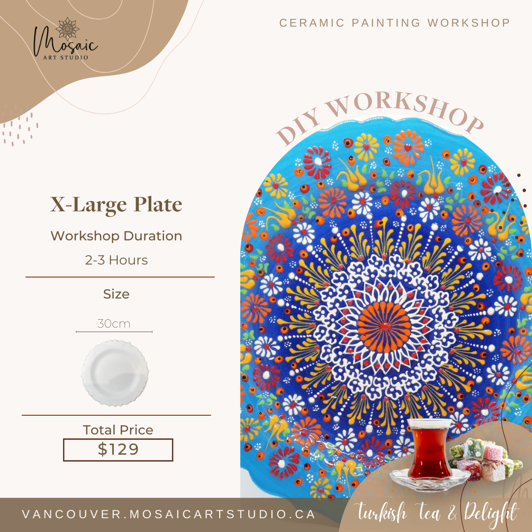 turkish ceramic painting class x large plate