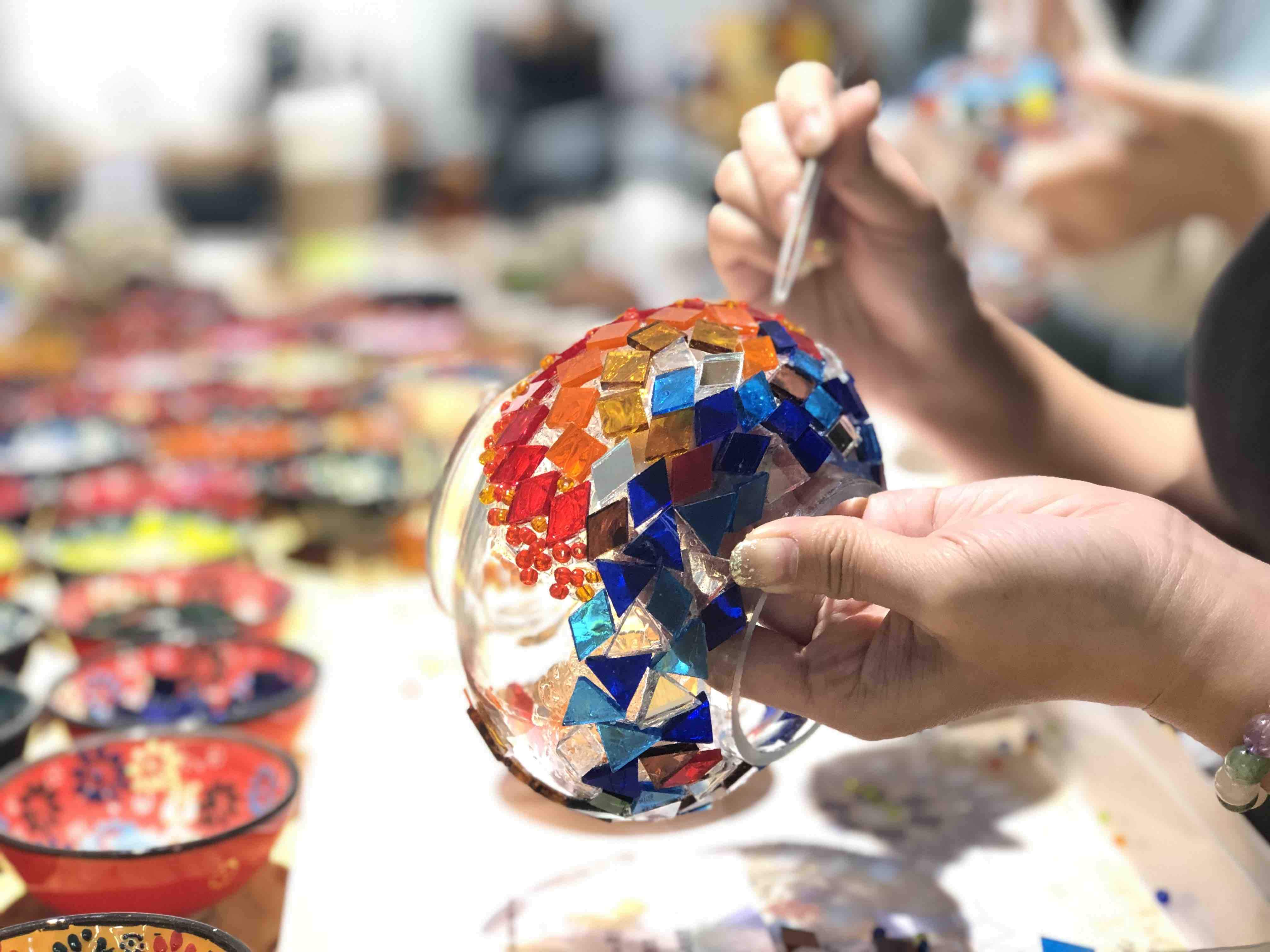 Nanaimo - Turkish Mosaic Lamp DIY Workshop - Mosaic Art Studio Vancouver