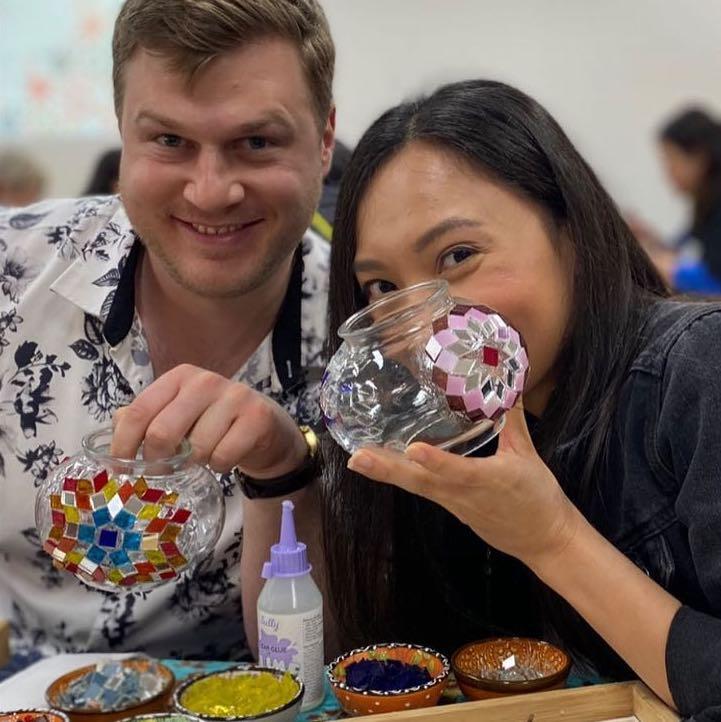 Nanaimo - Turkish Mosaic Lamp DIY Workshop - Mosaic Art Studio Vancouver